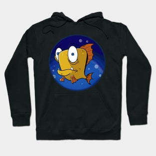 Funny fish with bubbles Hoodie
